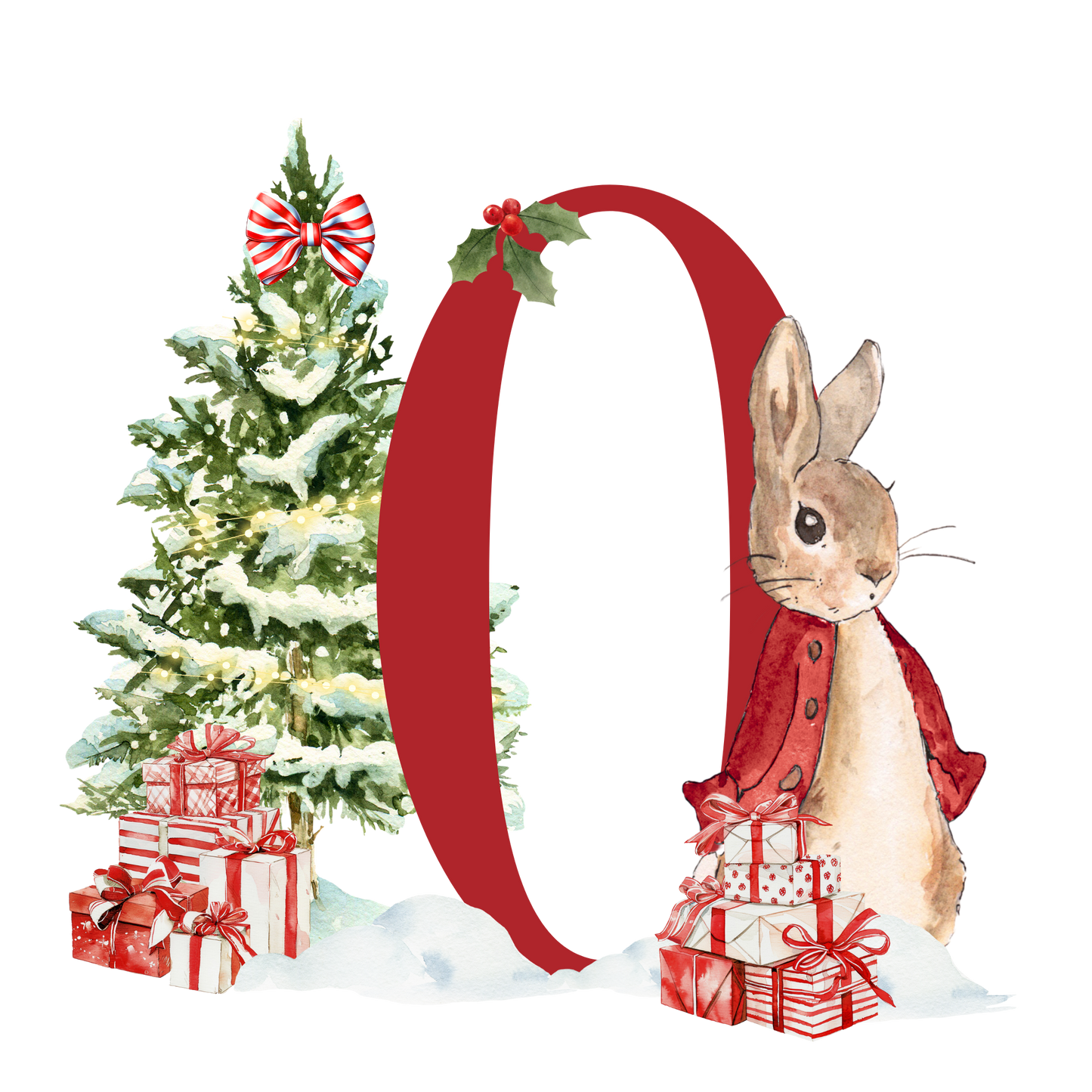 Personalised Christmas Bunny - Decoration