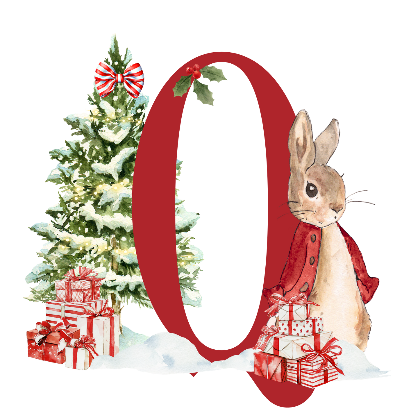 Personalised Christmas Bunny - Decoration