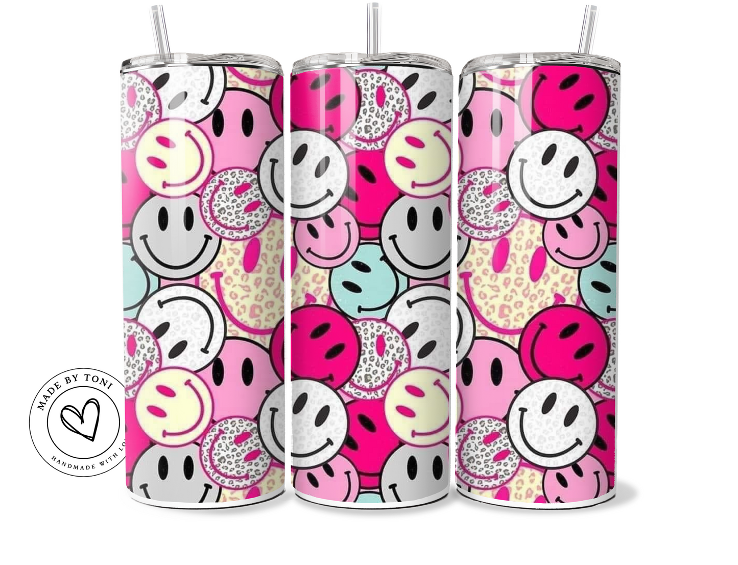 Pink Smiley - 20oz