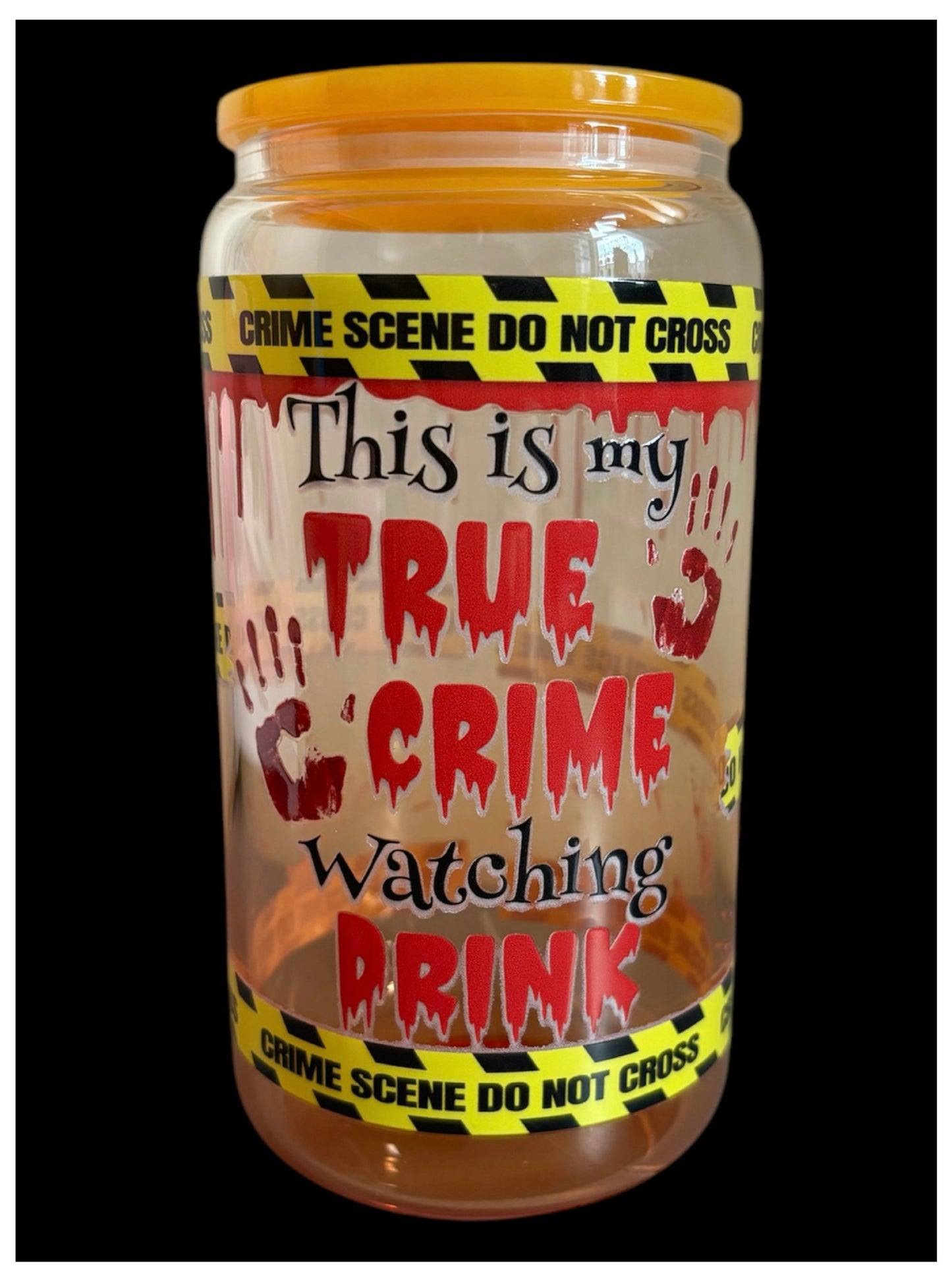 True Crime Watching Drink 16oz Libby